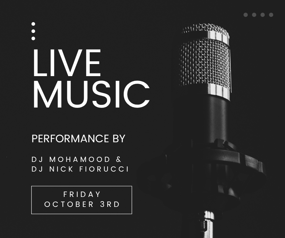 DJ Mohamood downstairs in the Hunt Pub <br />
DJ Nick Fiorucci is playing at Hogan’s Restaurant 
